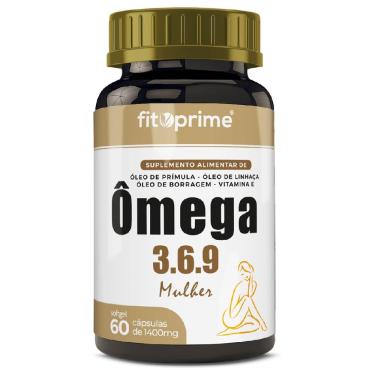 Imagem de Ômega 3-6-9 Mulher Prímula Linhaça Borragem Vitamina E 60 Cápsulas Fitoprime