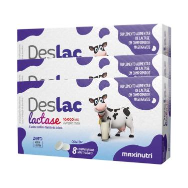 Imagem de Kit 3 Deslac Lactase 10.000 fcc 30 Cápsulas Maxinutri