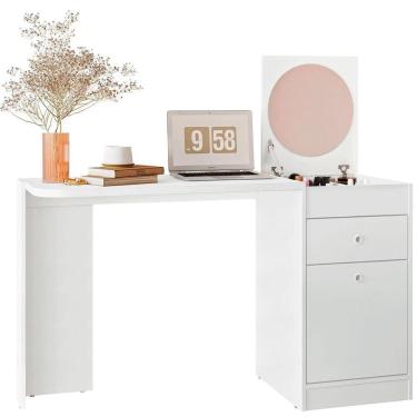 Imagem de Penteadeira Camarim Desire Com Espelho Branco