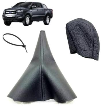 Imagem de Coifa E Capa Manopla Para Alavanca Câmbio Manual Compatível Com Ranger 2017 2018 2019 2020 2021 2022 2023