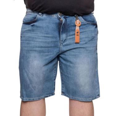 Imagem de Bermuda Masculina Jeans Onbongo Plus Size Azul D650A