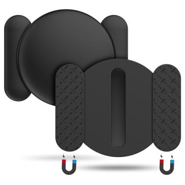 Imagem de DLENP Suporte magnético de silicone para AirTag com ímã forte e adesivo ultra adesivo para Apple AirTag, suporte antiperda de etiqueta de ar oculto para carro, bicicleta, superfícies de metal [2