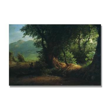 Imagem de Impressões em tela famosas. "Paisagem do pântano" de Lev Lagorio, reproduções de arte clássicas, decoração de parede moderna para sala de estar escritório. 80 x 120 cm - 31 x 47 pol sem moldura