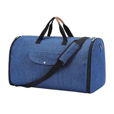 Imagem de Generic Bolsa de transporte para roupas, bolsa duffle para roupas, bolsa grande para viagem, mala suspensa para mulheres e homens, Azul