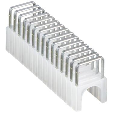 Imagem de Klein Tools Grampos resistentes 450-001, grampos isolados de 6,3 x 1,6 cm para cabos de dados CAT3 e CAT5e, para grampeador Klein Tools No. 450-100