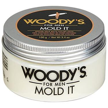 Imagem de Woody's Pasta De Cabelo Mold It Matte Para Homens, Fixação Média, Acabamento Fosco - Alternativa À Argila Modeladora Para Homens, Adiciona Textura E Volume, 3,4 Oz