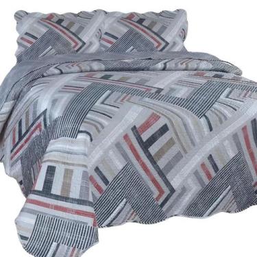 Imagem de Cobre Leito Dupla Face Estampada Queen 240X260Cm Vilhena - Jolitex