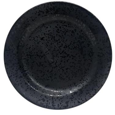 Imagem de Prato raso Lamenbati em melamina D25,5cm preto