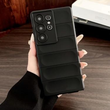 Imagem de MVVKKY Para Galaxy A25 Edge Capa de silicone líquido à prova de choque, macia e sedosa (para Galaxy A25/preto)