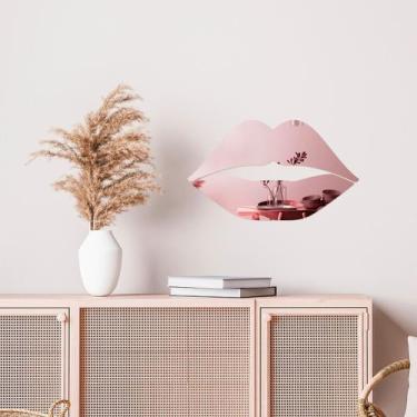 Imagem de Espelho Decorativo Beijo Rose - Inove Papéis de Parede