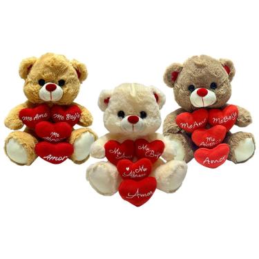 Imagem de Urso Pelucia Fofo Coracao Dia Dos Namorados Presente 28cm
