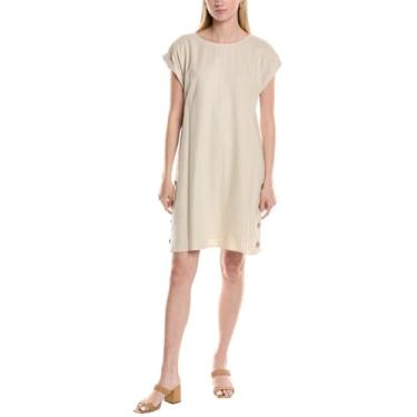 Imagem de Jones New York Vestido feminino rodado com botões laterais, Pedra natural, GG