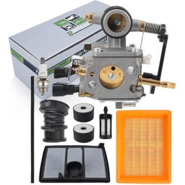 Imagem de partszen 4224-120-0651 Carburador para Stihl TS700 TS800 para W-albro WJ114 para Tillotson HS314 4224-120-0650 4224-120-0600 com filtro de ar, linha de combustível, vela de ignição, kit de filtro de