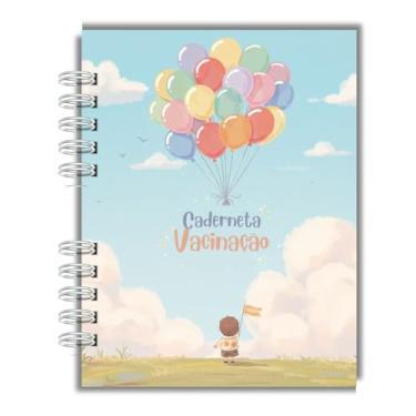 Imagem de Caderneta de Vacinação Sonho Encantado Balões Coloridos - Capa Dura com Elástico (Atualizada)