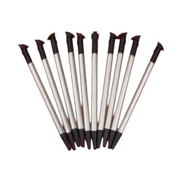 Imagem de 10 Canetas Stylus Metálicas Telescópicas para Nintendo 2DS/3DS/DS - To