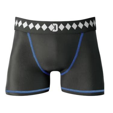 Imagem de Shorts de compressão Diamond MMA com suporte de alça embutida com bolso de bojo atlético para esportes, Preto, Youth Xlarge