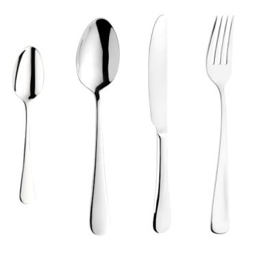 Imagem de Faqueiro em Aço Inox, 24 Peças, Conjunto com Garfos, Facas e Colheres