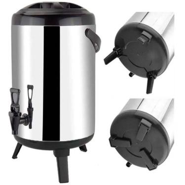 Imagem de Garrafa Termica Quente E Frio Botijao 8 Litros Cafe Leite Cantil Com Torneira Pousada Hotel Viagem