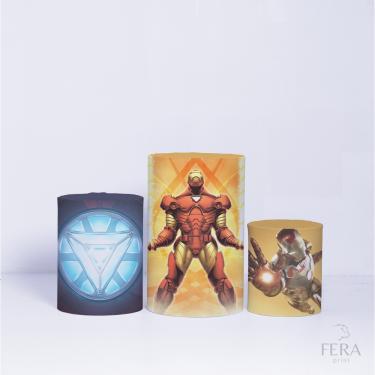 Imagem de Trio de Capa Cilindro para Festa Infantil Veste Fácil C/elástico Vingadores