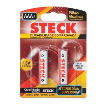 Imagem de Bateria Pilha Alcalina Palito Steck AAA De 1.5 Volts Games Controles R