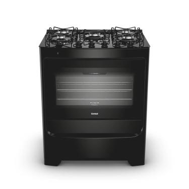 Imagem de Fogão 5 Bocas Consul Cfs5vbe Com Mesa De Vidro E Acendimento Preto Bivolt