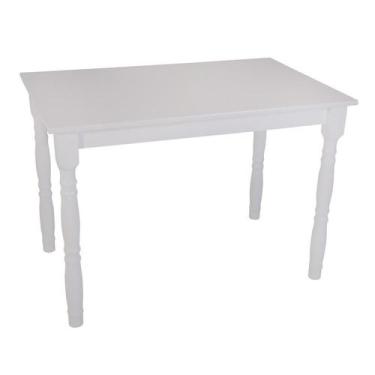 Imagem de Mesa de Jantar Retangular Dalas Branco 110 cm - Ecomóveis