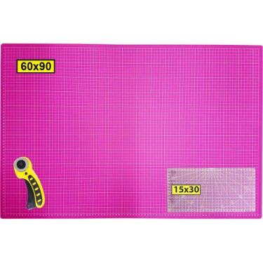 Imagem de Base Corte 90x60 Régua 15x30 Cortador Patchwork Scrapbook Rs - De Acor
