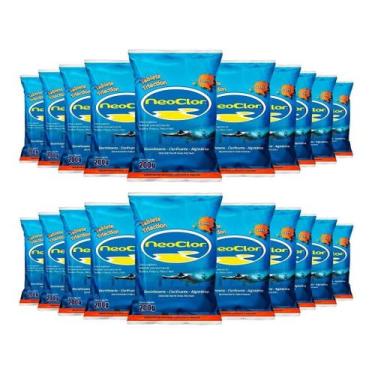 Imagem de Kit 100 Pastilhas De Cloro Tablete 200g Para Piscinas 3 Em 1 - NEOCLOR