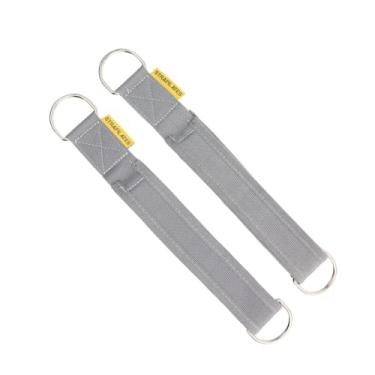 Imagem de Strapilates Alças De Pilates Fitness Laço Único Para Reformer, Cadillac E Outros Equipamentos, Comprimento Ajustável Com Argola D Dupla, Um Par, Cinza