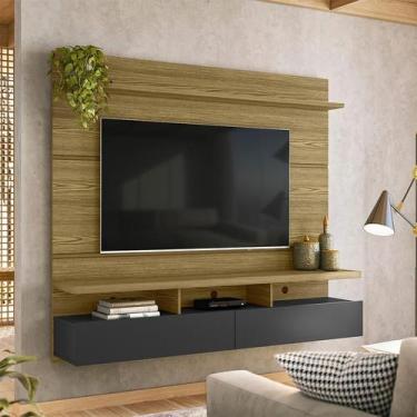 Imagem de Painel para TV até 55 Polegadas Zeus Avelã e Preto - Keva