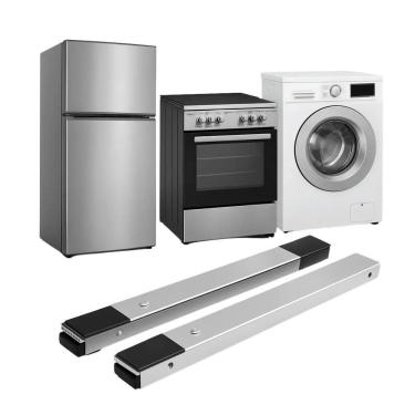 Imagem de Suporte Levantador de Móveis Geladeira Fogão Máquina de Lavar Com Rodinhas Ajustável