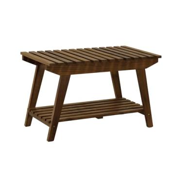 Imagem de Banco/Sapateira 1 Prateleira Summer 70cm Madeira Imbuia Maciça Stain Imbuia