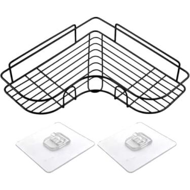 Imagem de Prateleira Para Banheiro de Canto e Reta Porta Shampoo Sabonete Suporte Alumínio Resistente(1und Aberta)