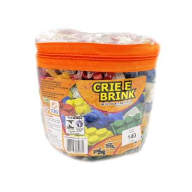 Imagem de Bloco De Montar Crie E Brink Bolsa Media 140 Pç Imaginação