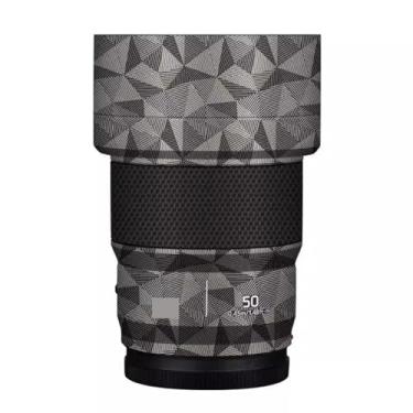 Imagem de Película protetora para lente de câmera 50 1.8 Película protetora decalque adesivo antiarranhões acessórios para Panasonic Lumix S 50 mm F1.8 (titânio triangular)