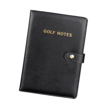 Imagem de simhoa Caderno de golfe, livro de pontuação de golfe, diário profissional leve, caderno de couro PU, presentes para acessórios de prática