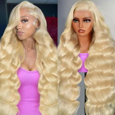 Imagem de Hoifise Peruca De Renda Frontal 613 13X6, Cabelo Humano Ondulado, Densidade 200, Perucas Hd Loiras, Sem Cola, Pré-Arrancadas, Corte Para Mulheres, 32"