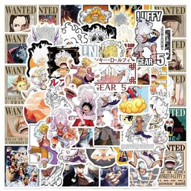Imagem de Anime Luffy Gear 5 ONE PIECE Adesivos Decalques À Prova D'água Para Ma