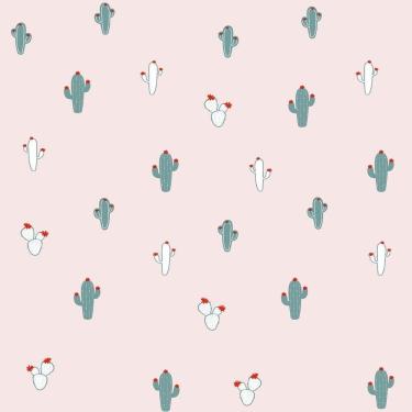 Imagem de Papel De Parede Infantil De Cactos - Fofura Baby Ff4012.