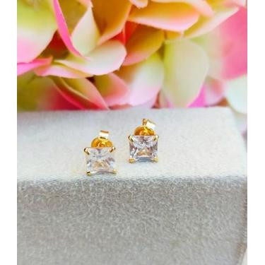 Imagem de Brinco ponto de luz quadrado - HÁVILA SEMI & JÓIAS