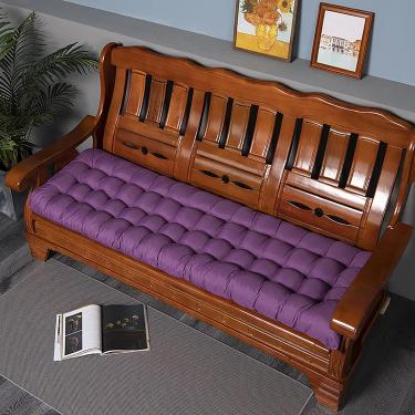 Imagem de Almofadas De Banco De Paletes, Almofadas De Banco Antiderrapantes Para Móveis De Exterior, Substituição De Almofada De Cadeira De Balanço Retangular, Almofadas De Palet, Purple, 48x160cm