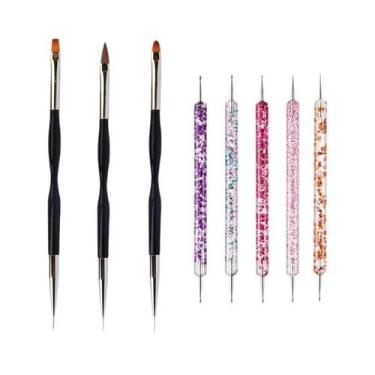 Imagem de Conjunto De Pincéis Para Arte Em Unhas, 5/20 Peças, Caneta Pontilhador