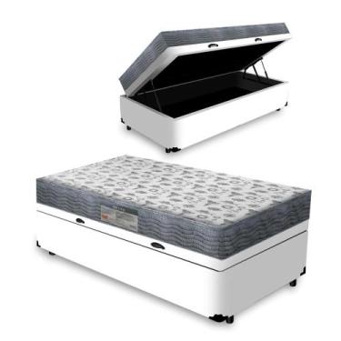 Imagem de Cama Box Baú com Colchão de Espuma D33 Ortobom Iso 100 Solteiro 78cm