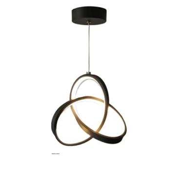 Imagem de Luminária De Teto Pendente Led Moderna Lustre Para Corredor Sala Quarto Moderna(D10 (G) Preto (28cmx28cmx6cm))
