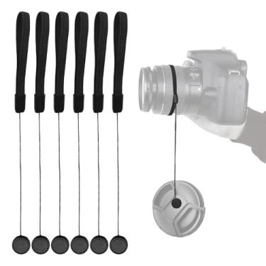 Imagem de 6 peças de cabo de proteção de lente, protetor de tampa de lente, guia de tampa de lente de câmera para DSRL e lentes sem espelho – suporte de tampa de lente para Sony, Canon, Nikon, Sigma, Tamron e