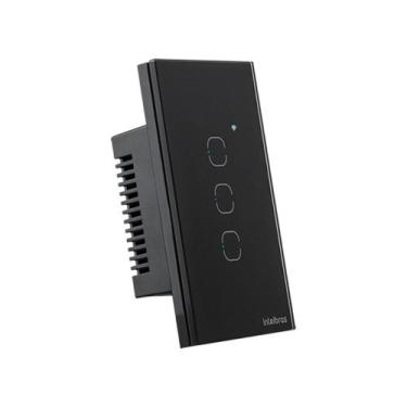 Imagem de Interruptor Touch Inteligente com 2 Tecla EZS 1003 Preto Intelbras