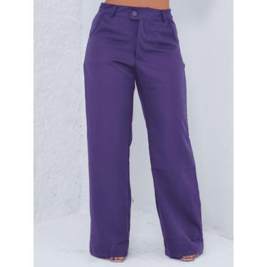 Imagem de Calça Pantalona de Alfaiataria: Conforto e Estilo Feminino com Zíper e