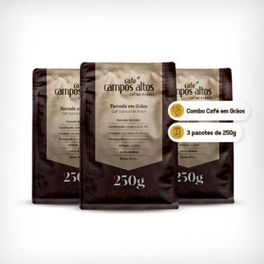 Imagem de Café Especial Kit 250g Grão 100% Arábica - Café Campos Altos