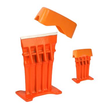 Imagem de SPEED FORCE Divisor de madeira para lenha Kindling – sem machado! Ponta de cunha divide lenha, 15 cm, laranja com capa de segurança