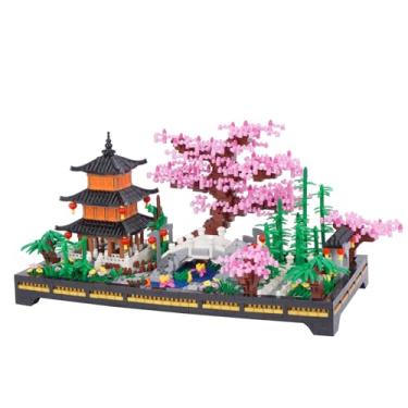 Imagem de Geniteen Zen Garden Building Blocks Set, Creative Cherry Blossom Bonsai Tree Micro Mini Blocks 2805 PCS Architecture Building Toys